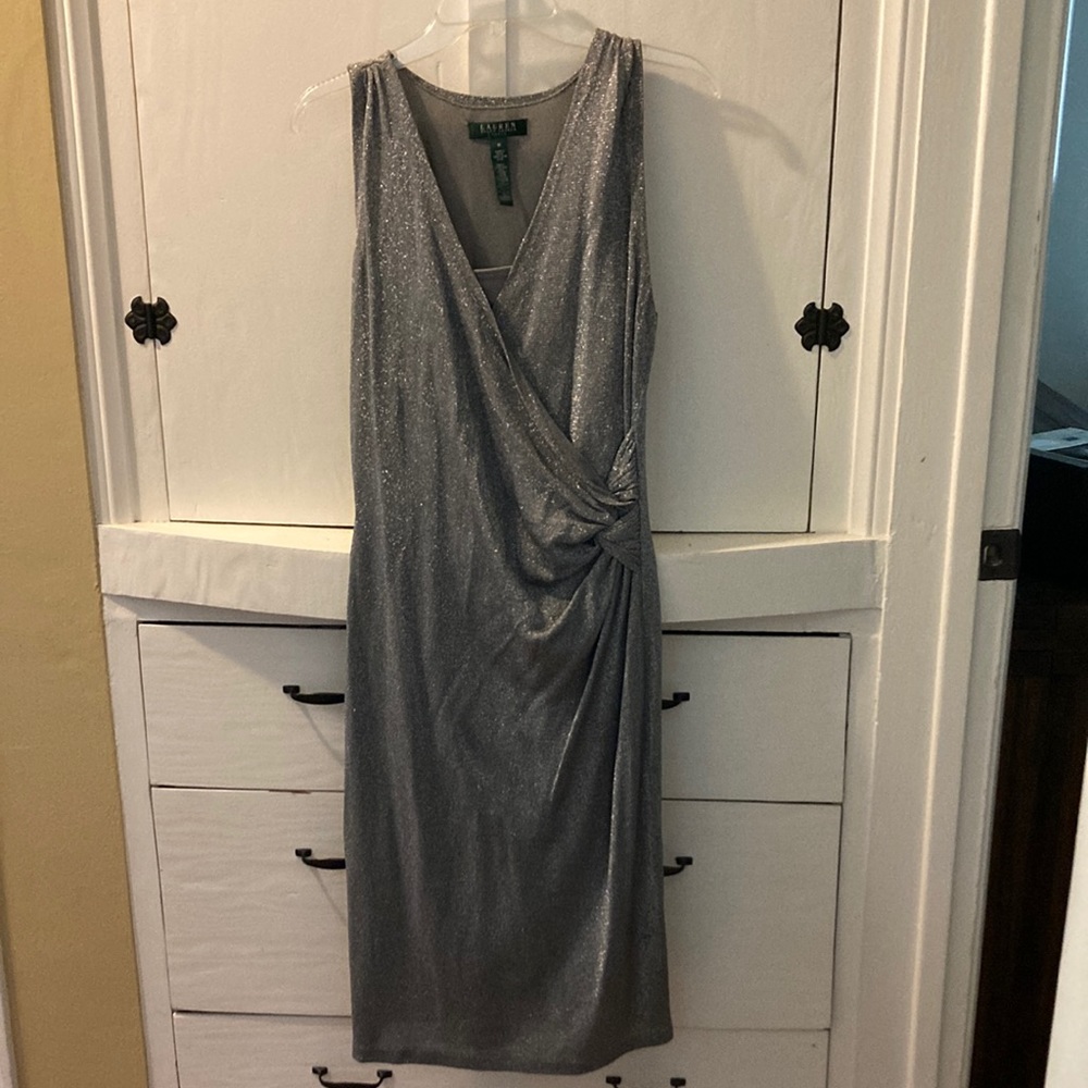 Ralph Lauren silver sparkly cocktail dress